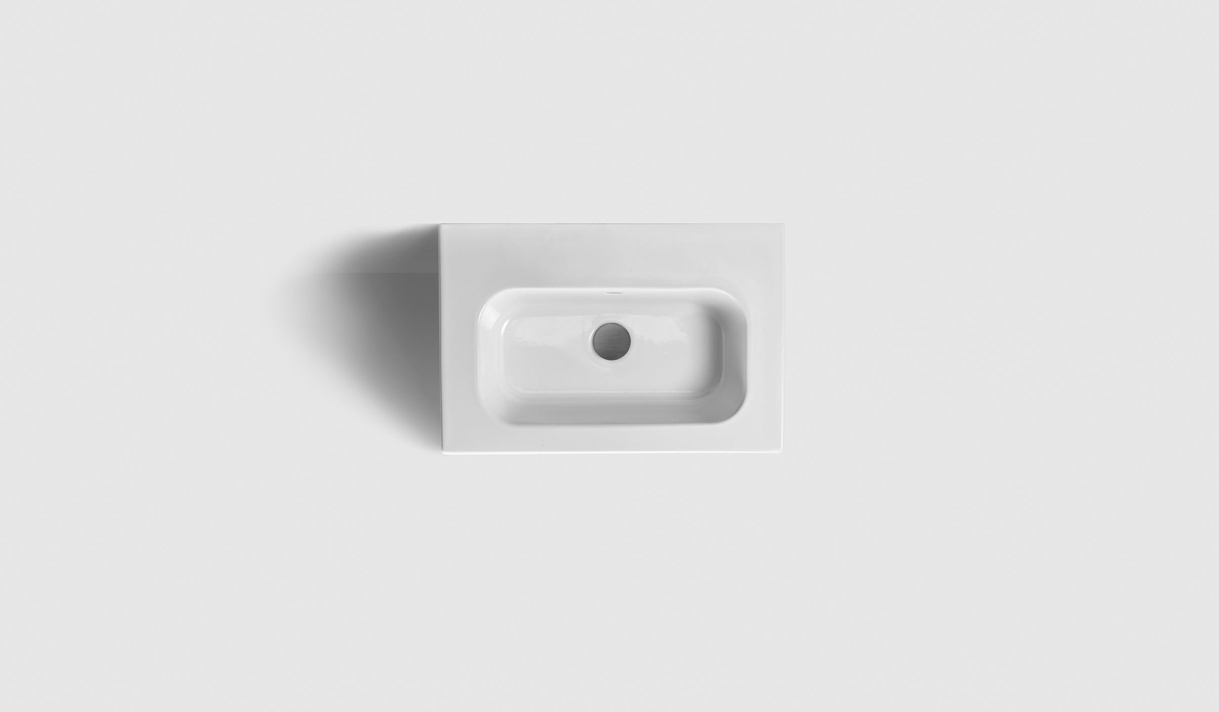 H2/50S - Smoked Oak Wood Left - Matt White Porcelain