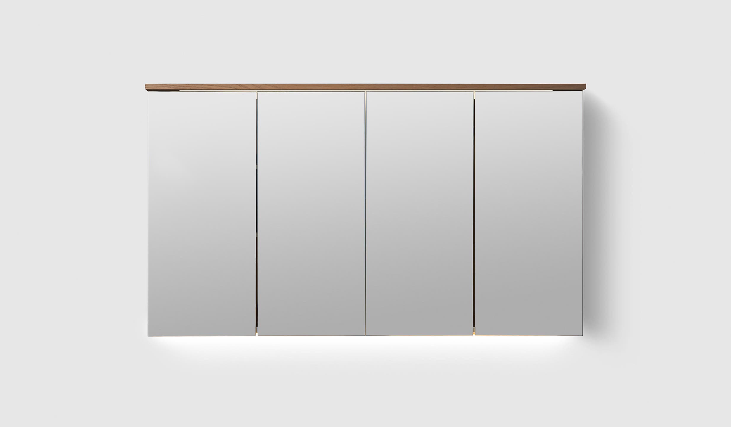 H2/MC120 Walnut Wood H2 Mirror Cabinet