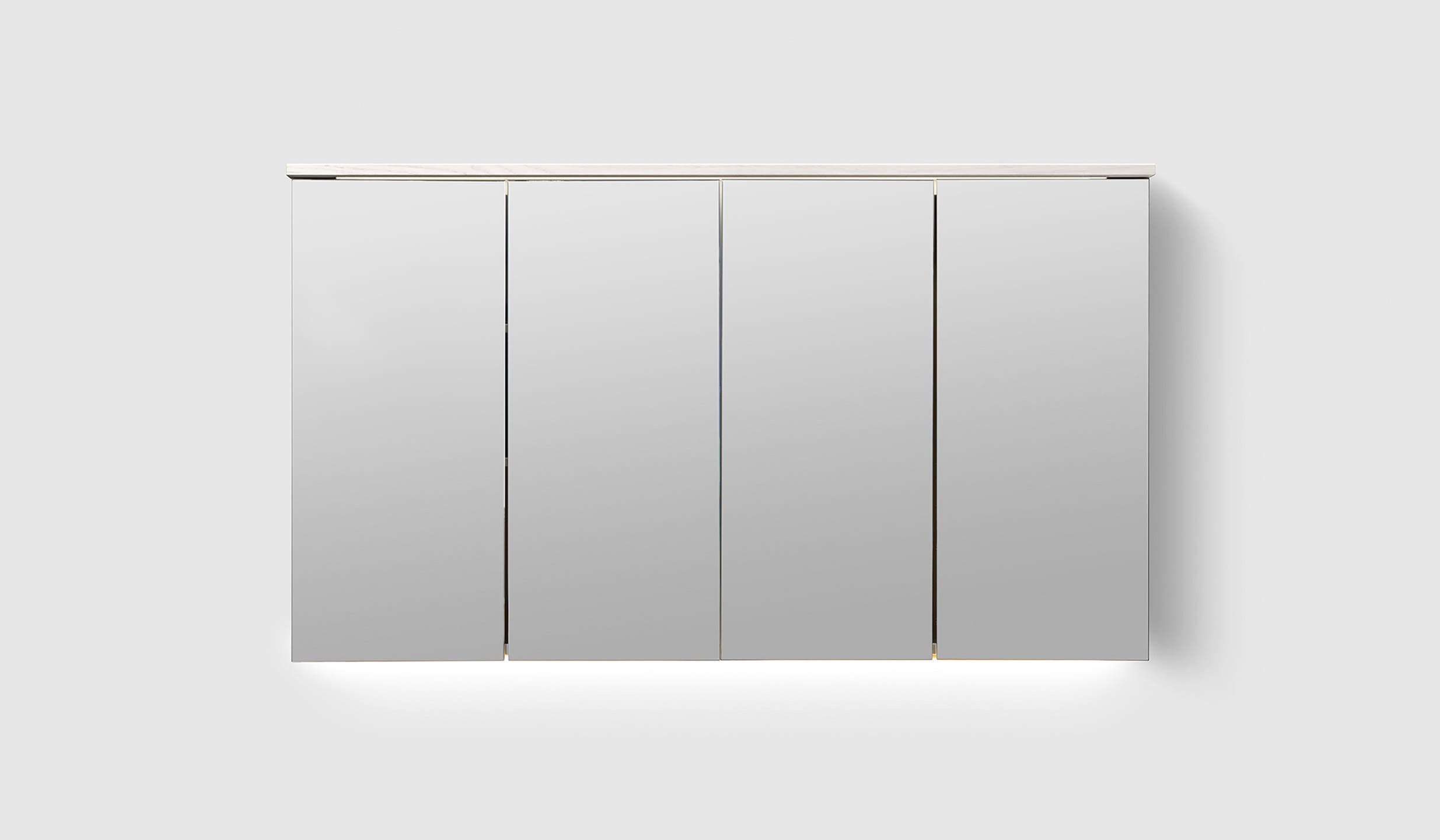 H2/MC120 White Wood H2 Mirror Cabinet