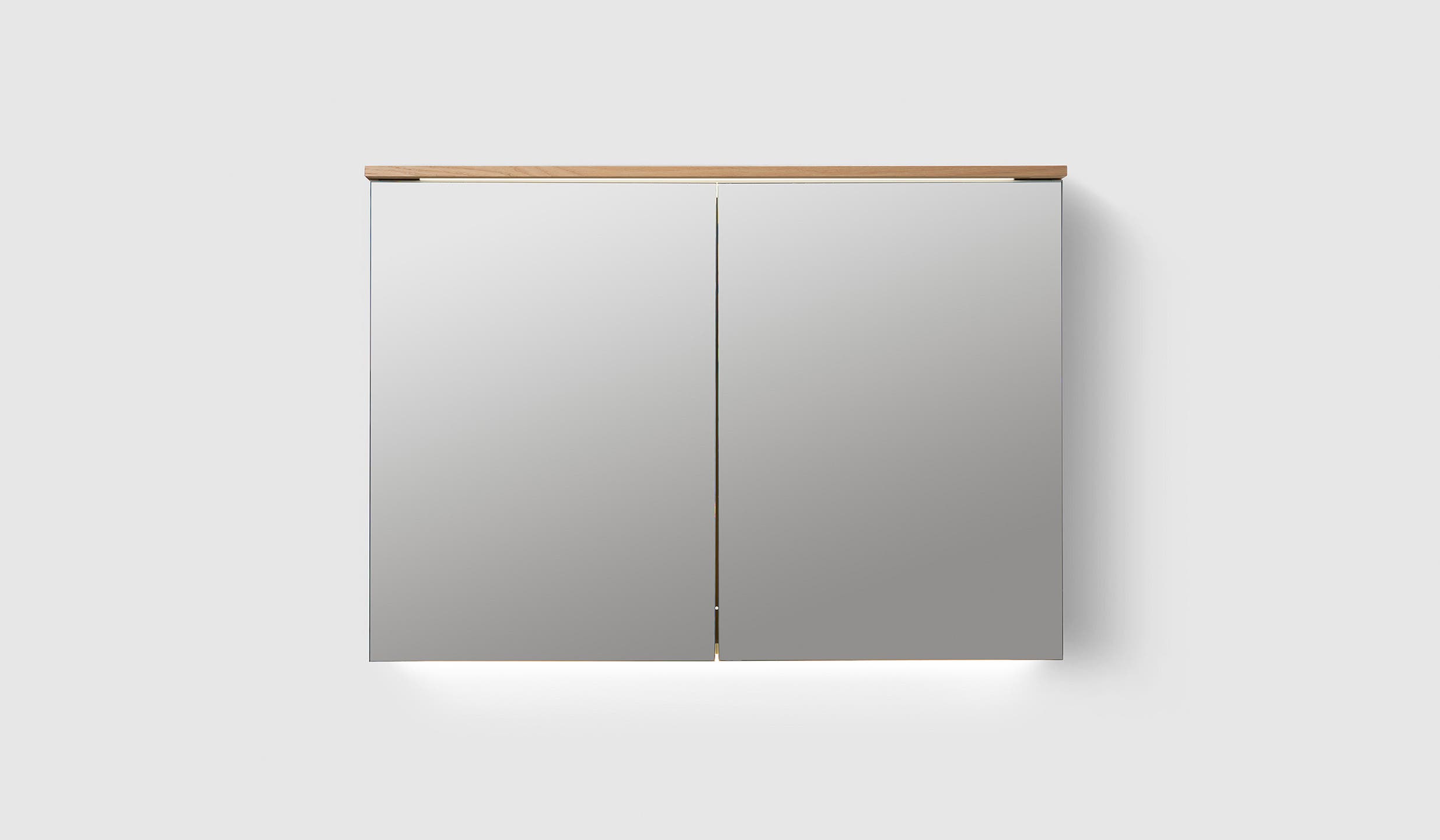 H2/MC100 Oak Wood H2 Mirror Cabinet