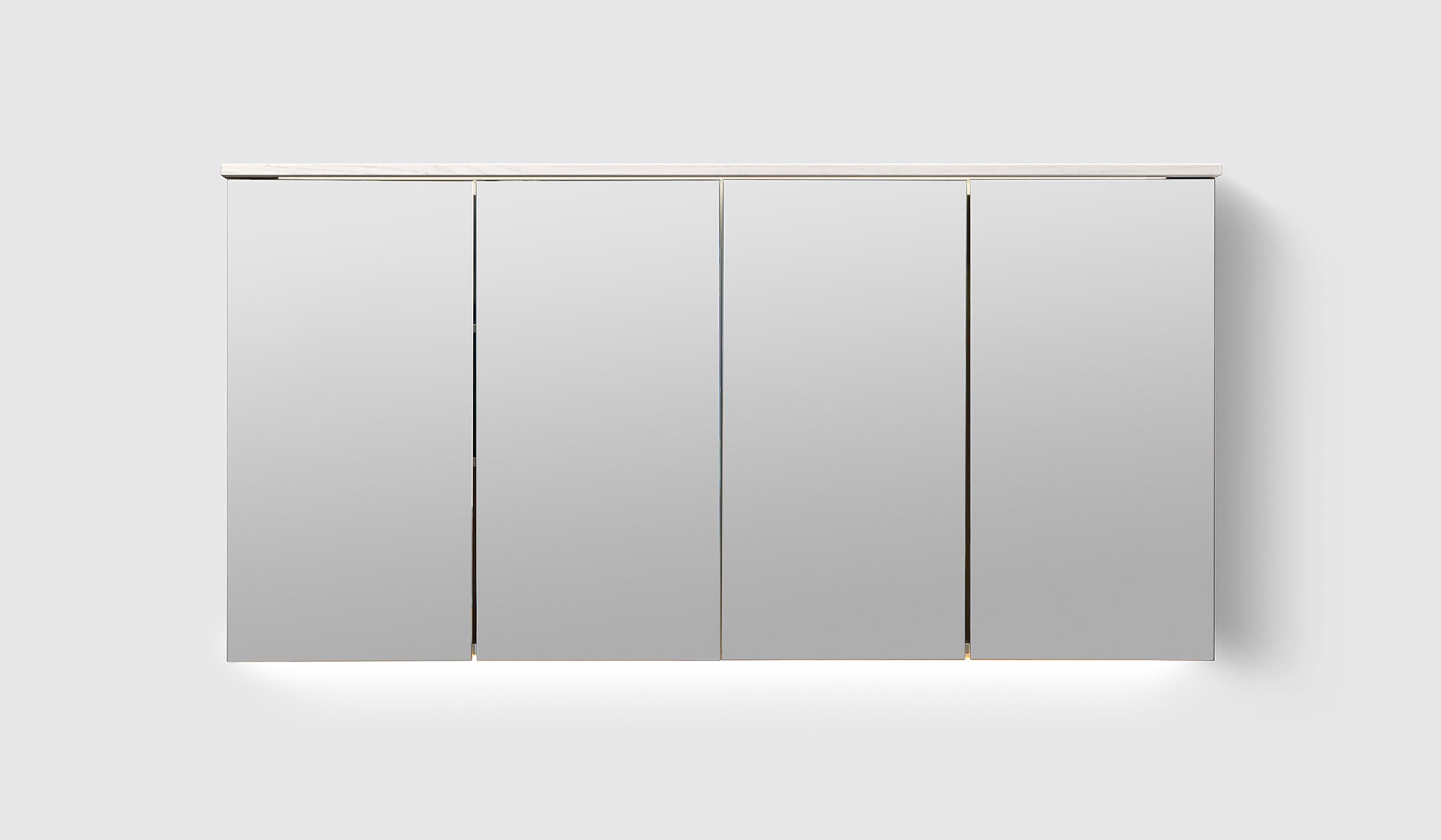 H2/MC140 White Wood H2 Mirror Cabinet